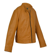 Pelle Pelle Camel Brown Leather Jacket for Women